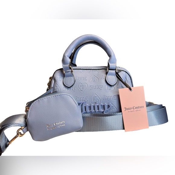 Juicy Couture Los Angeles NWT Slate Blue Semi Charmed Satchel Crossbody Bag (55) - Picture 9 of 9